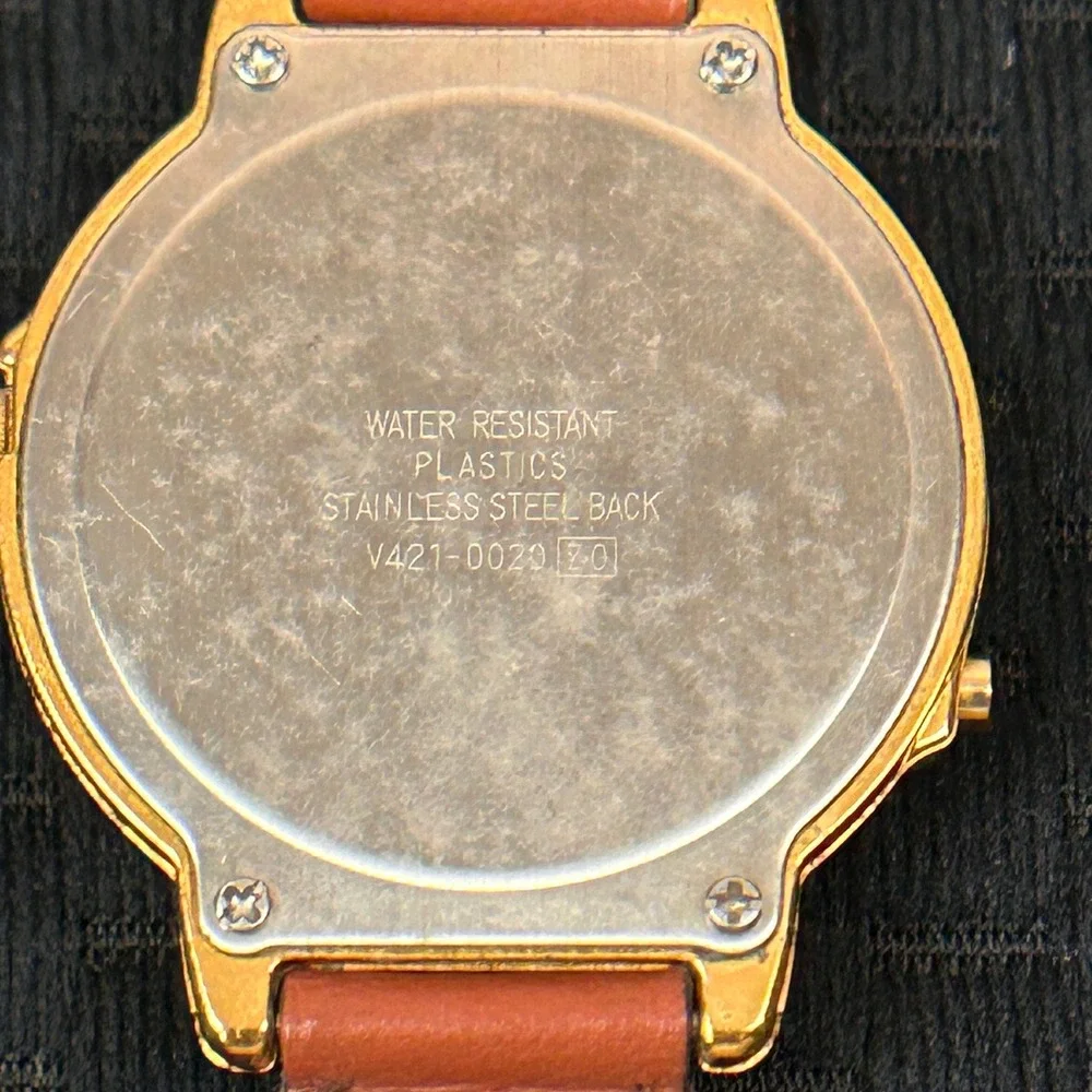 Lorus Mickey Mouse Around the World Flag‎ Dial Gold Tone Quartz Watch V421-0020